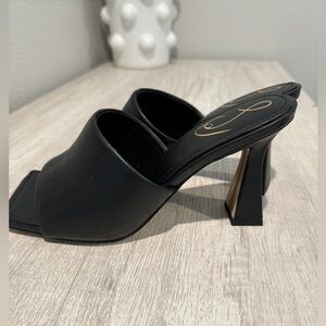 Sam Edelman Black Heeled Mules